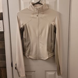 Throwback Shape Jacket Lululemon Size 4 white opal raw linen